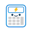 Symbol eines Taschenrechners mit Blitz für den Stromkostenrechner.